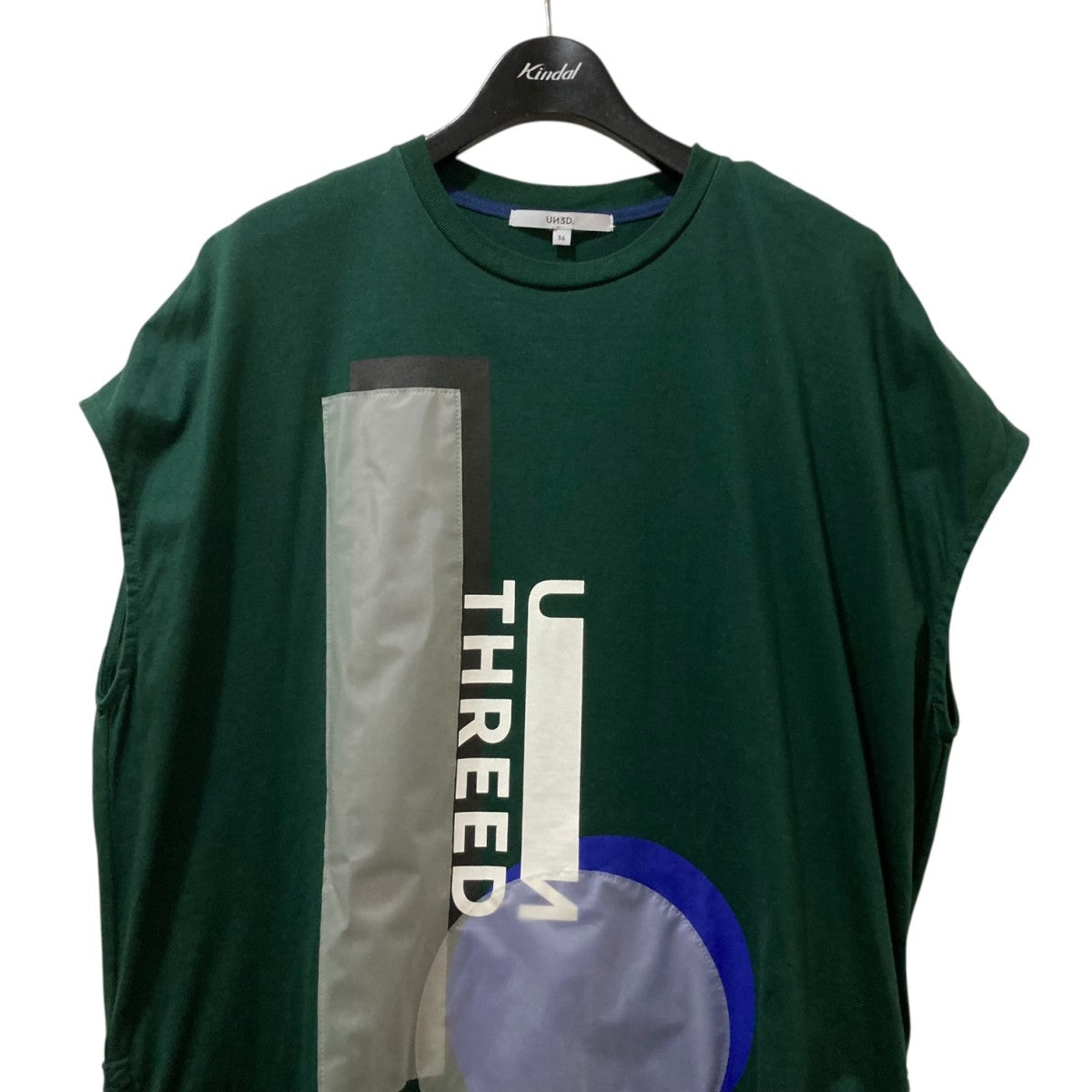 サイドギャザー ノースリーブTシャツ522342700401-01