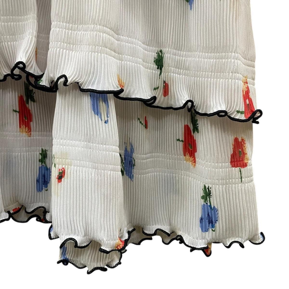 Ganni(ガニー) プリーツフリルティアードワンピースワンピース