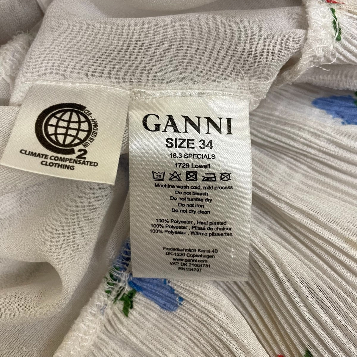 Ganni(ガニー) プリーツフリルティアードワンピースワンピース