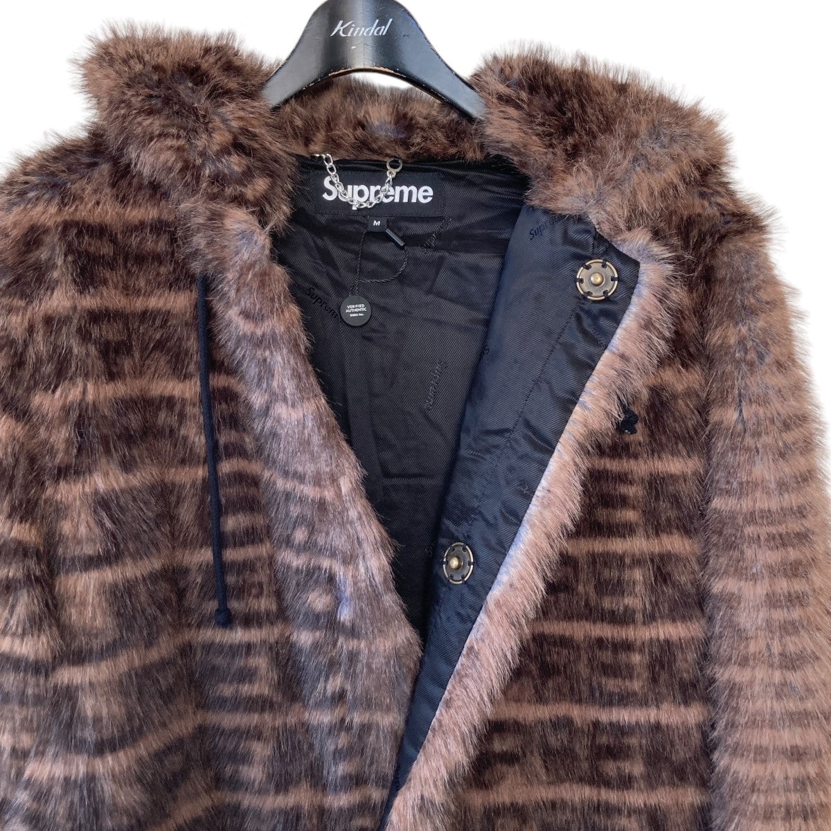 Supreme(シュプリーム) 22SSFaux Fur Hooded Coat総柄ファーコート