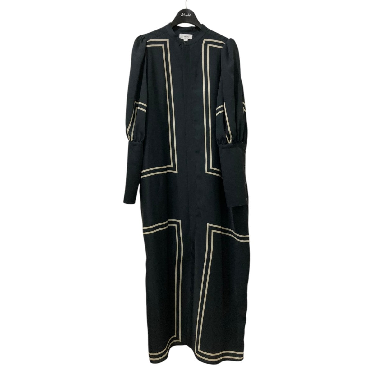 HYKE(ハイク) PRINTED BALLOON SLEEVE DRESSバルーンスリーブ