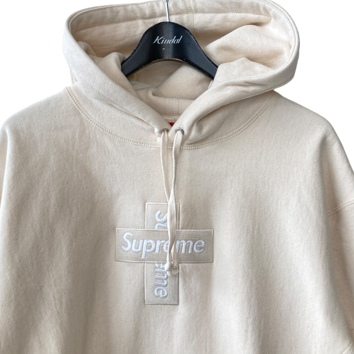 Supreme(シュプリーム) supreme cross box logo hooded sweatshirtプルオーバーパーカー アイボリー  サイズ L｜【公式】カインドオルオンライン ブランド古着・中古通販【kindal】