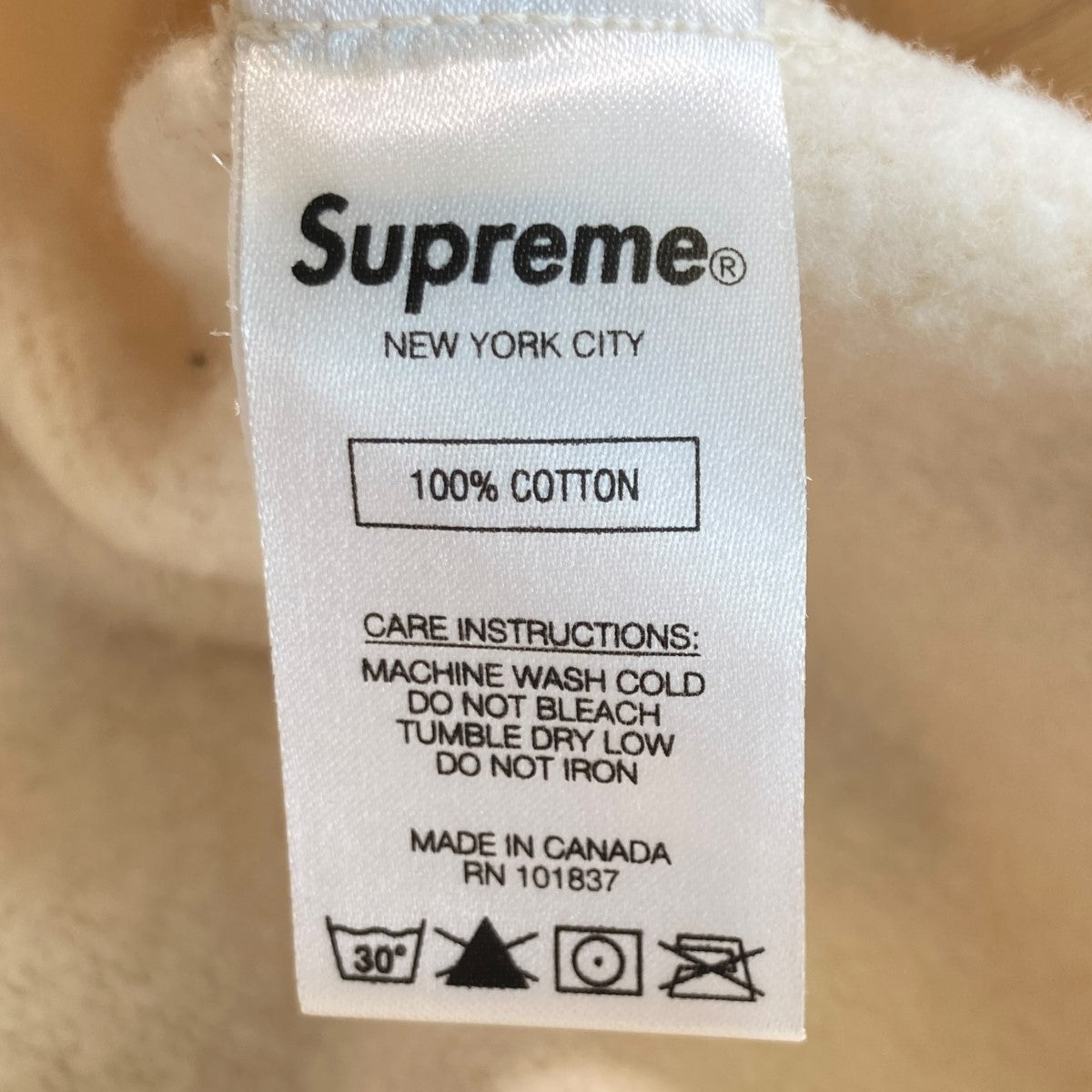 Supreme(シュプリーム) supreme cross box logo hooded sweatshirtプルオーバーパーカー アイボリー  サイズ L｜【公式】カインドオルオンライン ブランド古着・中古通販【kindal】