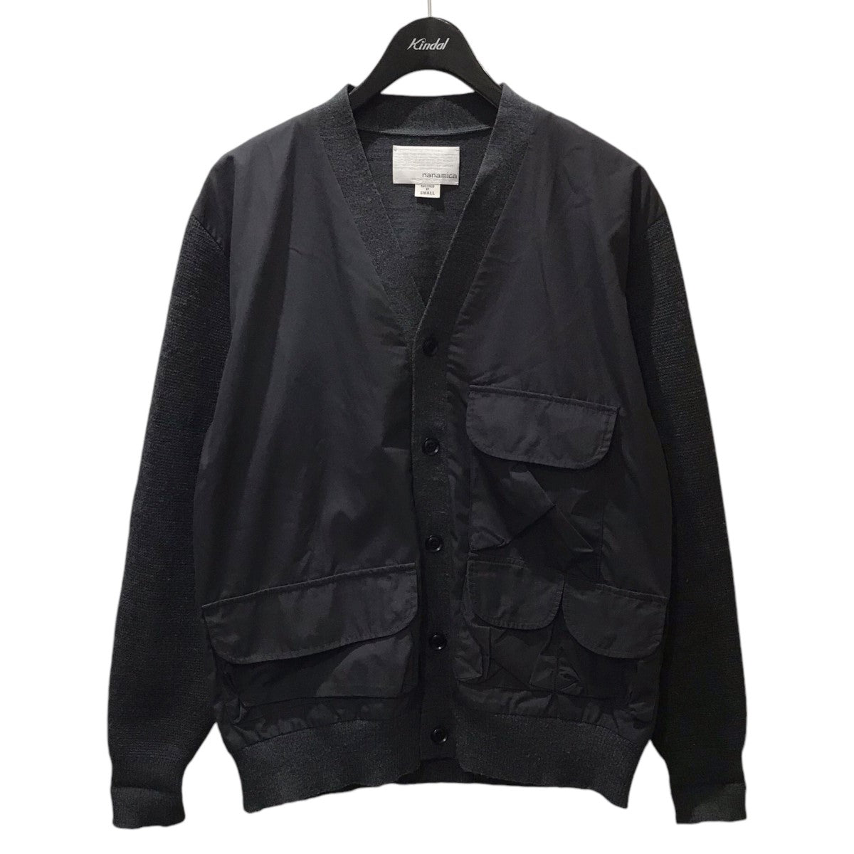 nanamica(ナナミカ) 切替ニットカーディガン Hybrid Cardigan ハイブリッドカーディガン SUJF931 SUJF931 グレー  サイズ S｜【公式】カインドオルオンライン ブランド古着・中古通販【kindal】