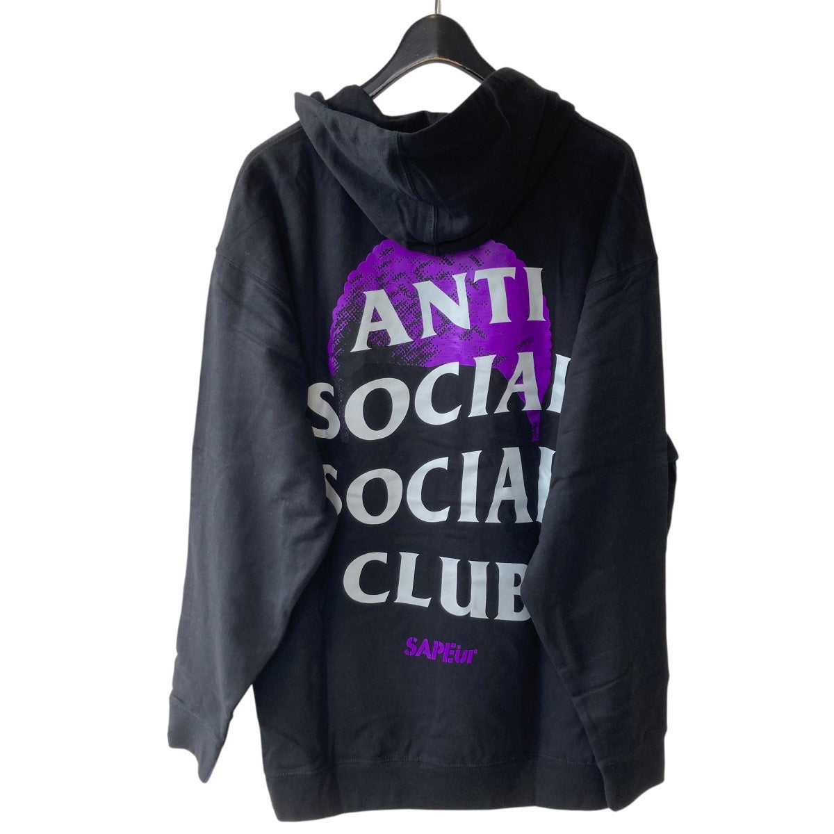 SAPEur(サプール) ANTI SOCIAL SOCIAL CLUB HOODIEプルオーバーパーカーA0022-285 A0022-285  ブラック、パープル サイズ XL｜【公式】カインドオルオンライン ブランド古着・中古通販【kindal】