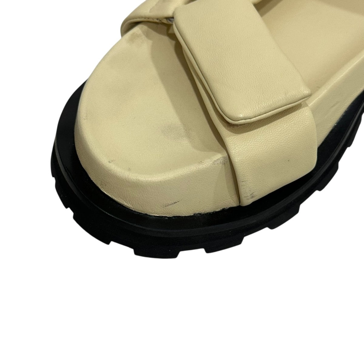 完売間近 Jil Sander 編み込み ストラップ サンダル JIL SANDER(ジルサンダー) ストラップサンダル アイボリー