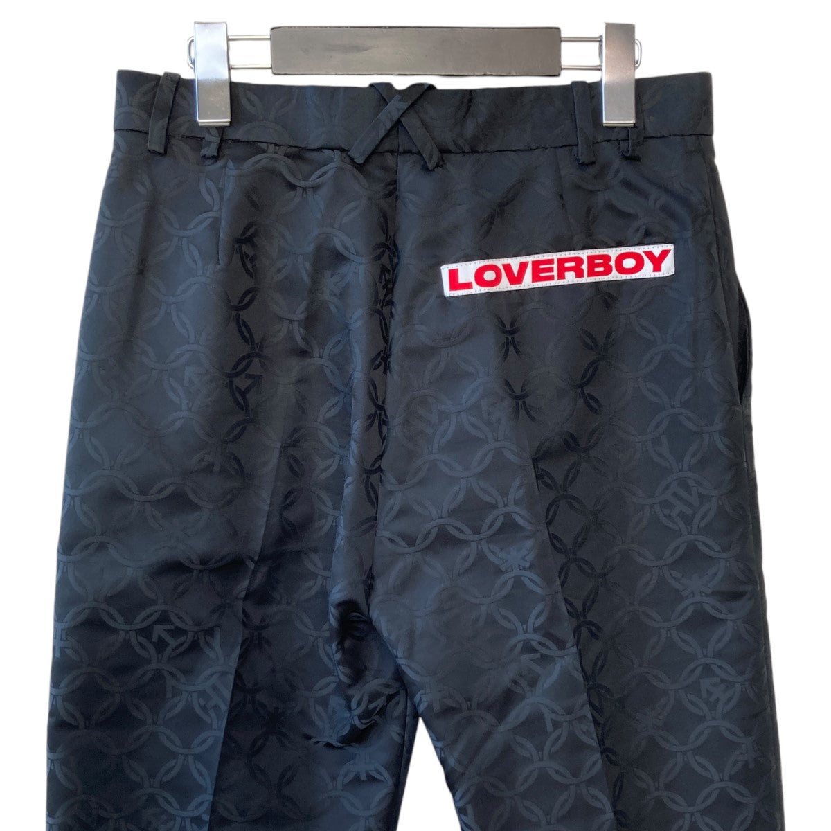 CHARLES JEFFREY LOVERBOY(チャールズ ジェフリー ラバーボーイ) STRAIGHT CUT TROUSER総柄スラックスパンツ  ブラック サイズ 28｜【公式】カインドオルオンライン ブランド古着・中古通販【kindal】