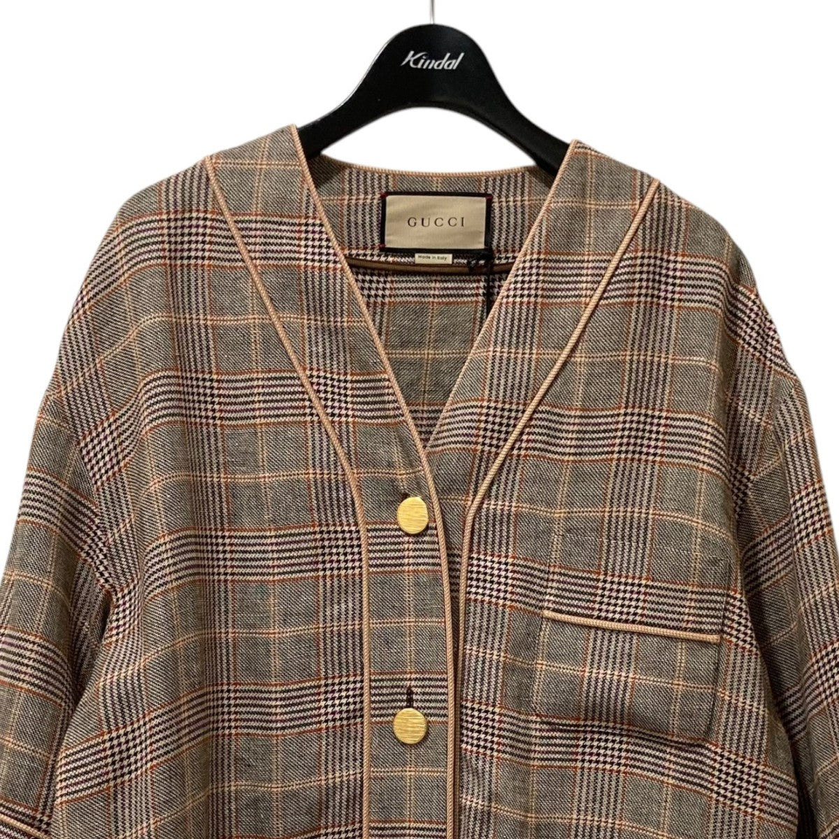 GUCCI(グッチ) 半袖リネンシャツジャケット 740338 740338 ベージュ