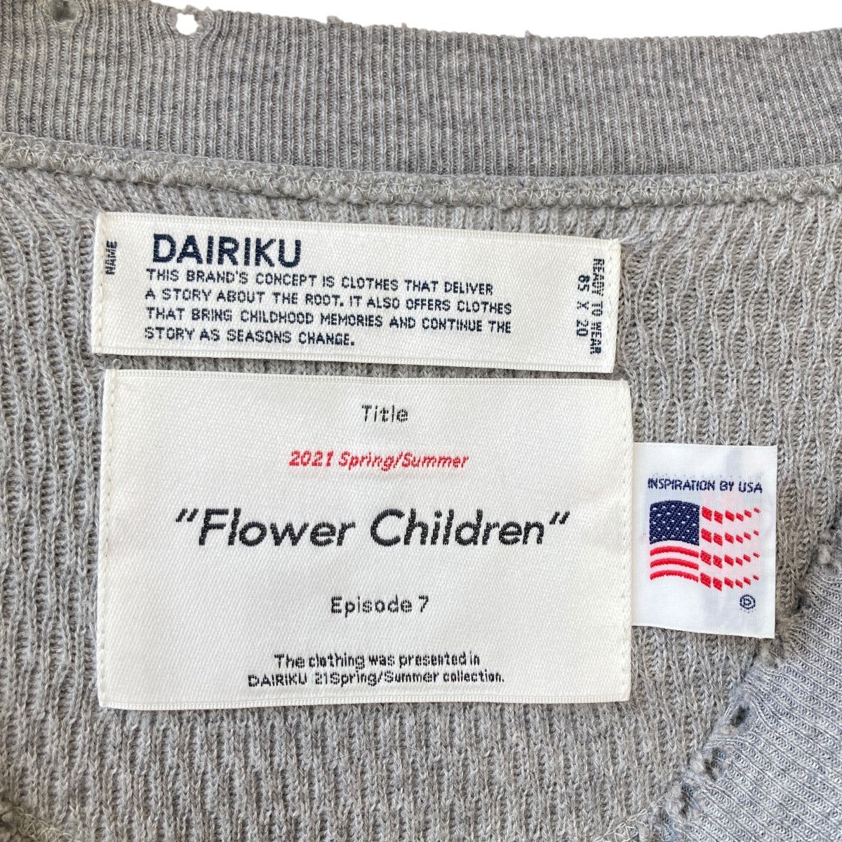 ダイリクのThrift Thermal Tee 加工 長袖サーマルカットソー 21SS C-6です。 DAIRIKU トップス 古着・中古アイテム