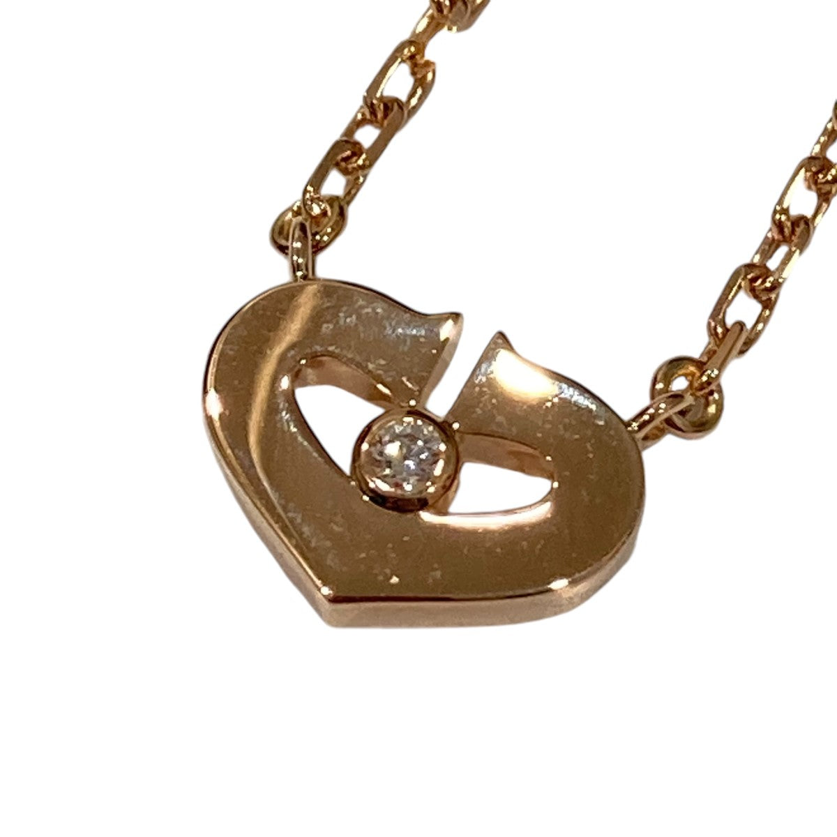 ダイヤモンド Cハートネックレス