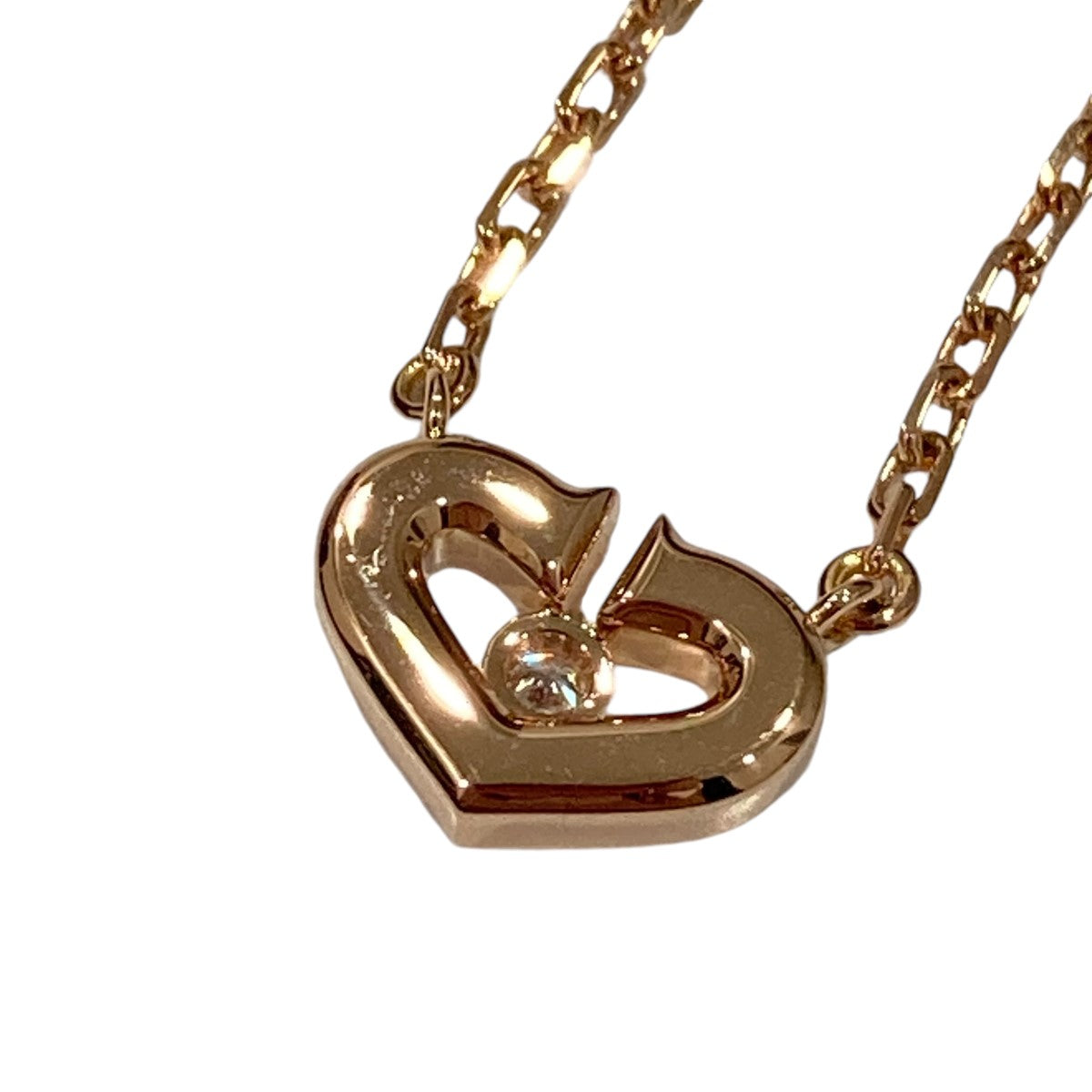 ダイヤモンド Cハートネックレス