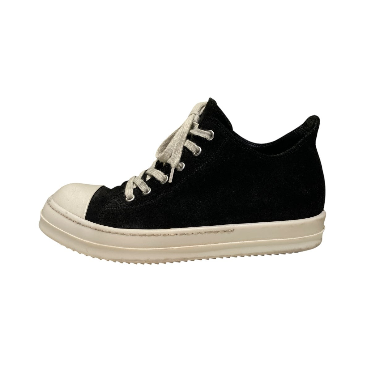 RICK OWENS(リックオウエンス) LOW SNEAKS LCC ラモーンズ スウェードレザースニーカーRU02B2891 RU02B2891  ブラック×ミルク サイズ 41｜【公式】カインドオルオンライン ブランド古着・中古通販【kindal】