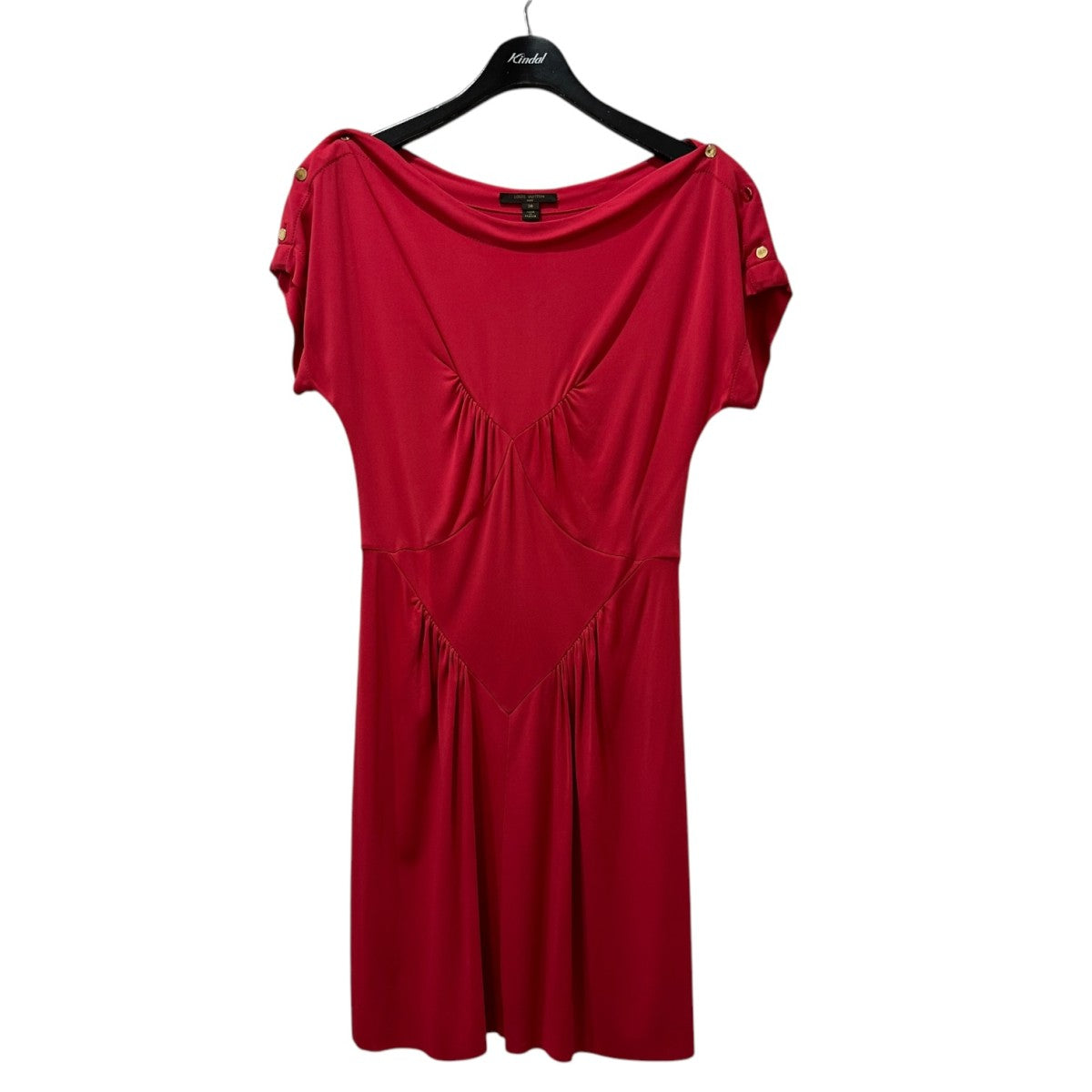 LOUIS VUITTON ルイヴィトン ワンピース viscose レッド34 LOUIS VUITTON（ルイヴィトン）ワンピース 黒 サイズ:34(XXS位