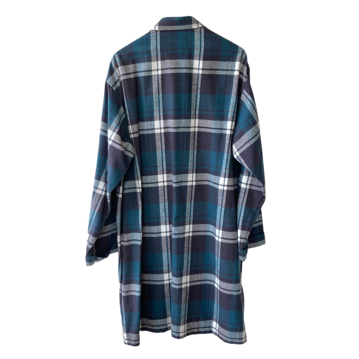 24SSGOWN   COAT   COTTON． FLANNEL． TEXTILEチェック柄ガウンコート241TQDT-JKM01
