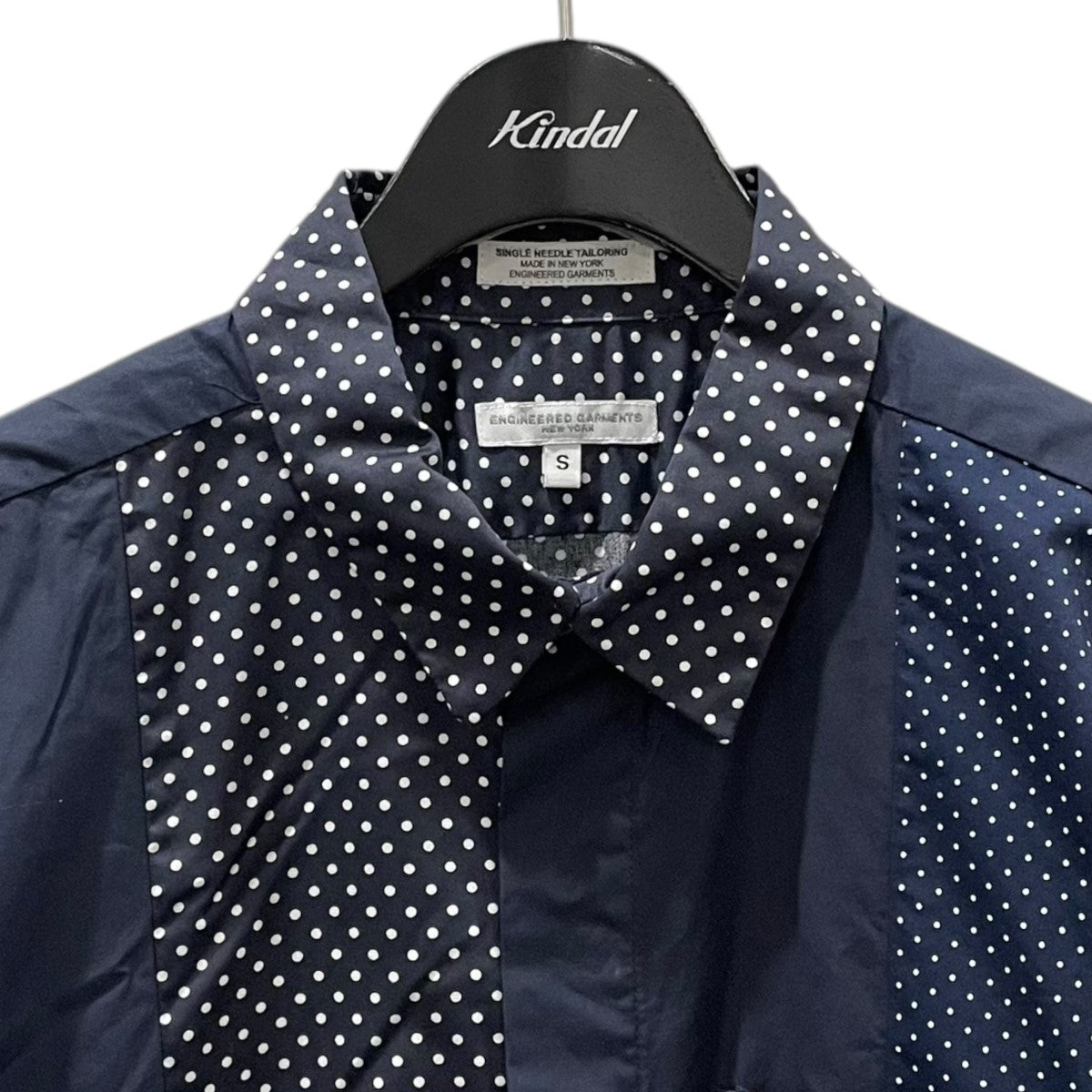 【希少品】ENGINEERED GARMENT 柄シャツ　ネイビー　M 総柄 アクセントにもぴったりな総柄L/Sシャツたちをご紹介します