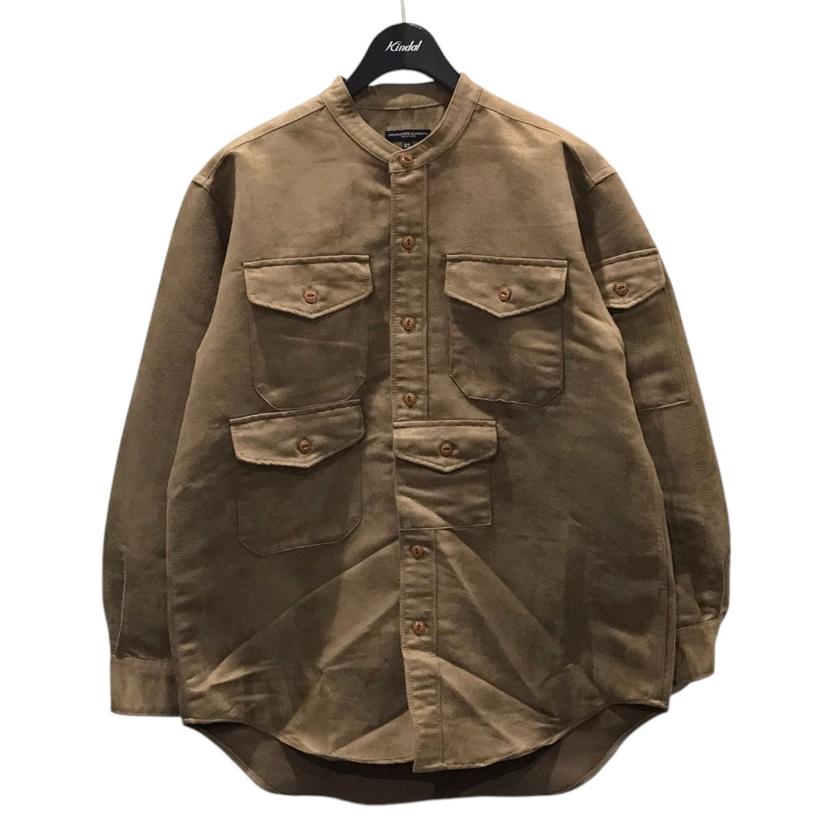 Engineered Garments 23AW フェイクスウェードバンドカラーシャツ North Western Shirt -polyester fake suede ノースウエスタンシャツ ポリエステルフェイクスウェード 古着・中古-1枚目のアイテム画像