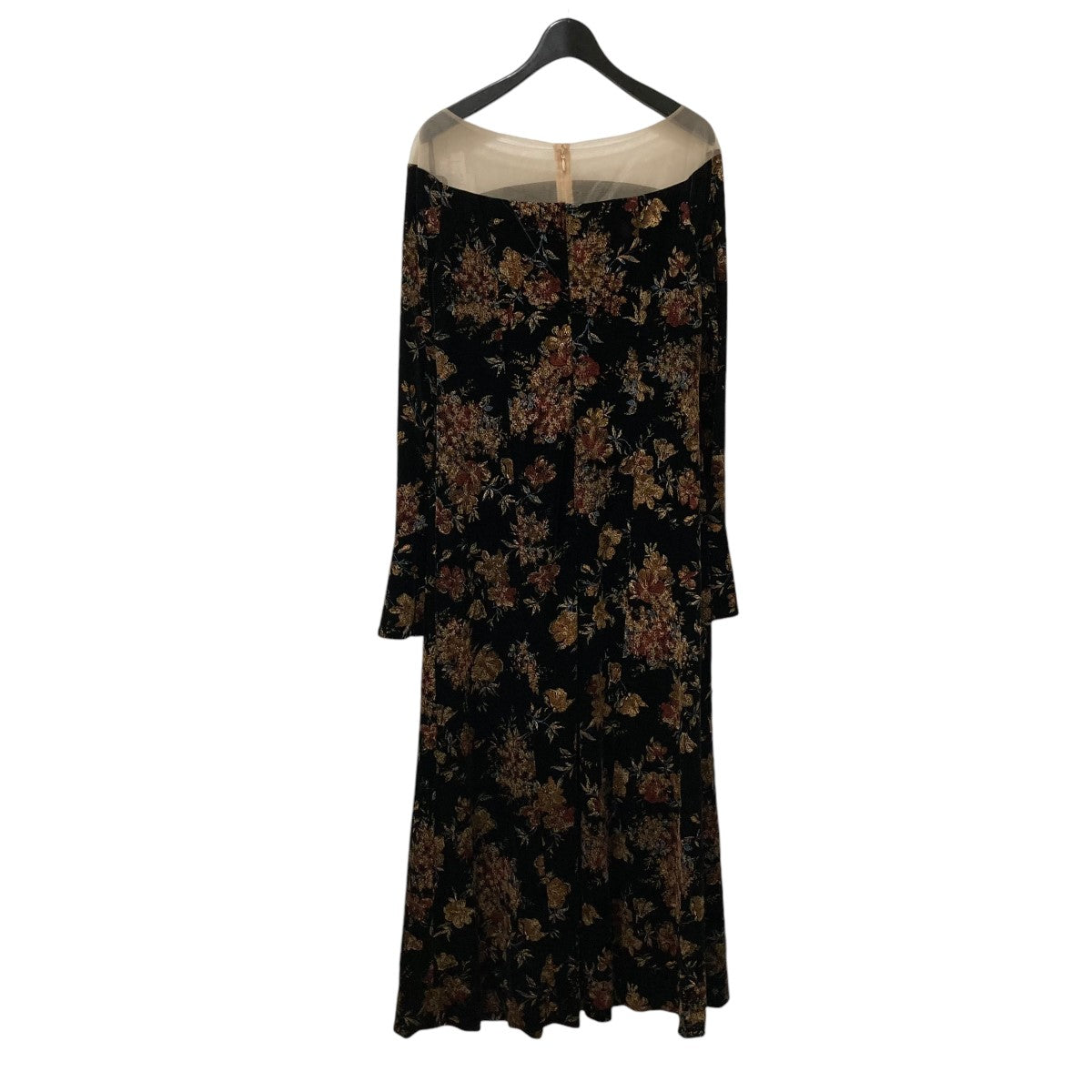 AMERI(アメリ) FLOWER PRINT VELOUR DRESSフラワープリントベロアドレス0124205240740  0124205240740 ブラック サイズ S｜【公式】カインドオルオンライン ブランド古着・中古通販【kindal】