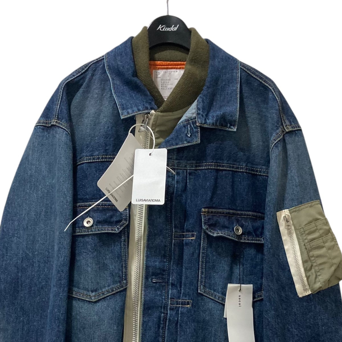 sacai(サカイ) 2024SS DENIM BLOUSON MA-1ドッキング デニムジャケット 24-03352M