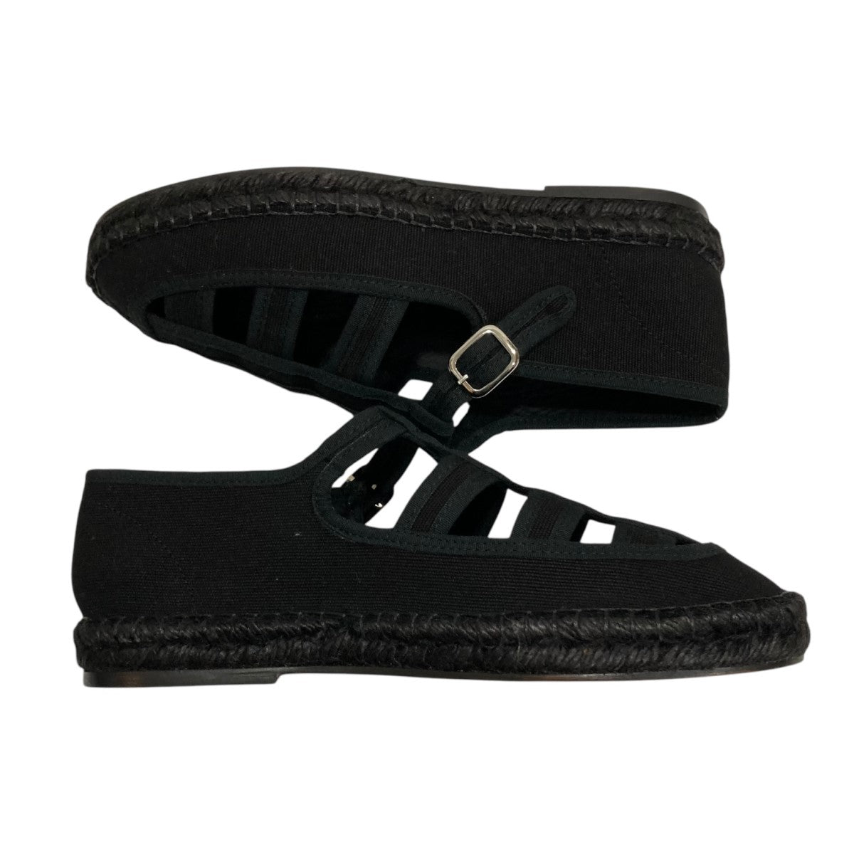 【関税込み】Bode ブラック Peggy エスパドリーユ Bode: Black Peggy Espadrilles | SSENSE