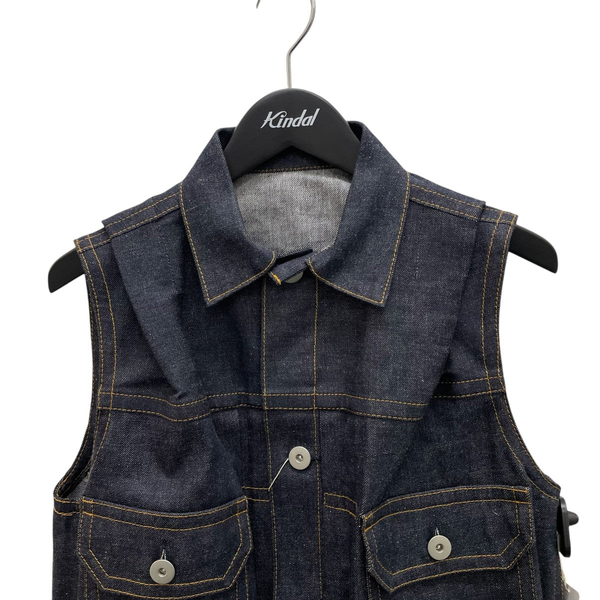 sacai(サカイ) カーブバック ロングデニム ベストデニムべスト24