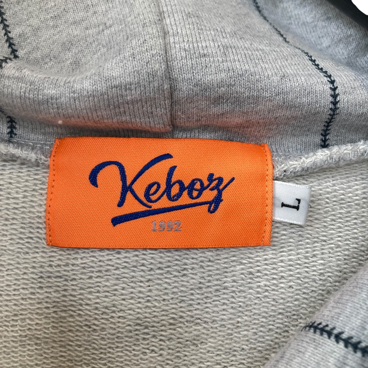 KEBOZ(ケボズ) プルオーバーパーカー ライトグレー サイズ L｜【公式