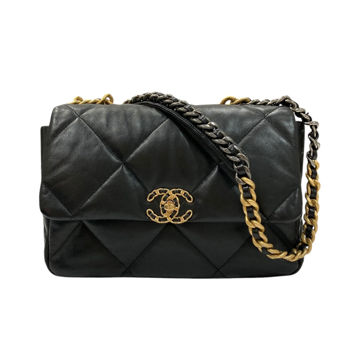 シャネルのシャネル19 LARGE HANDBAG チェーンショルダーバッグです。 CHANEL バッグ 古着・中古アイテム
