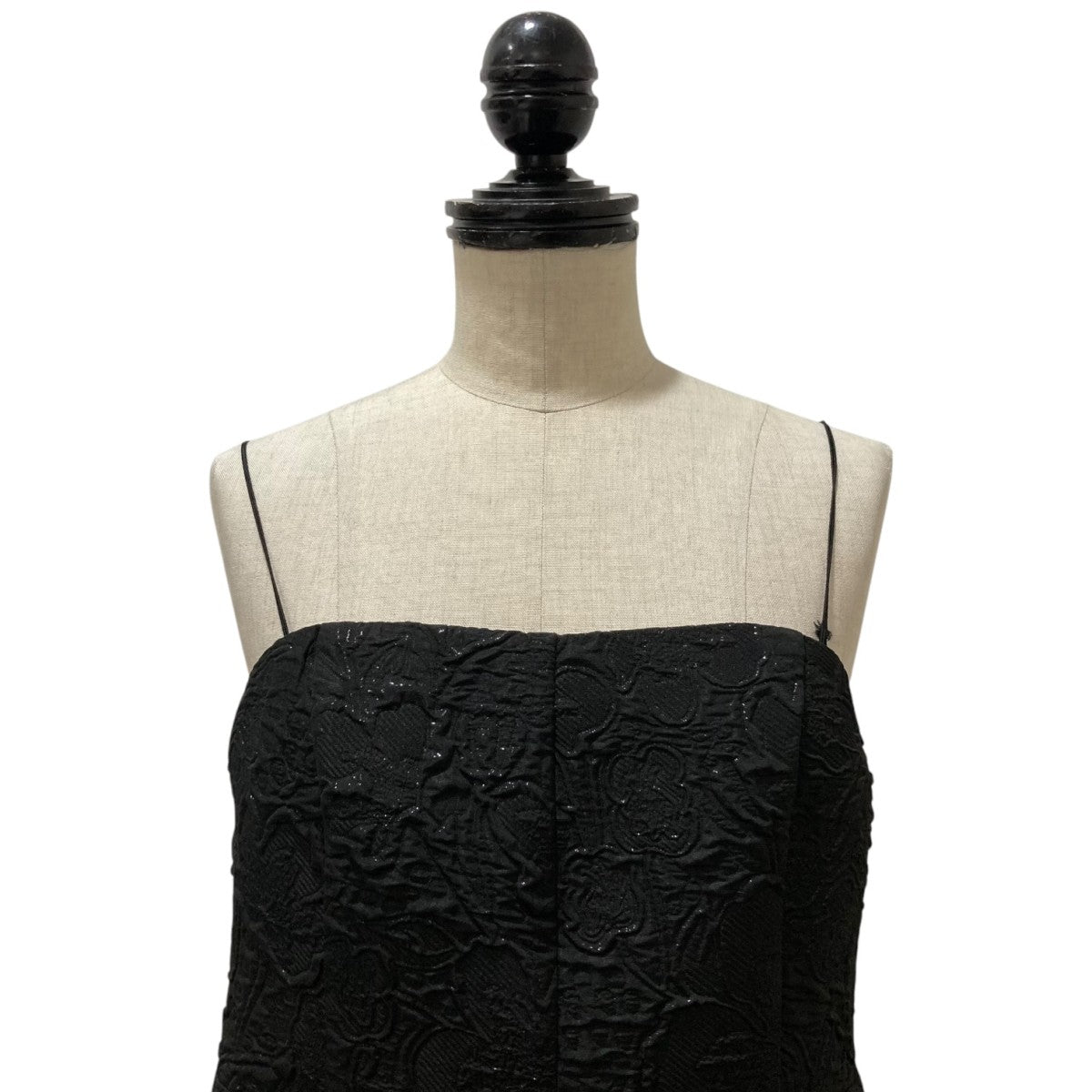 アメリ AMERI MEDI 2WAY JACQUARD BARE TOP ジャカードビスチェ ブラック サイズ：S AMERI(アメリ) MEDI 2WAY JACQUARD BARE TOPジャカードビスチェ