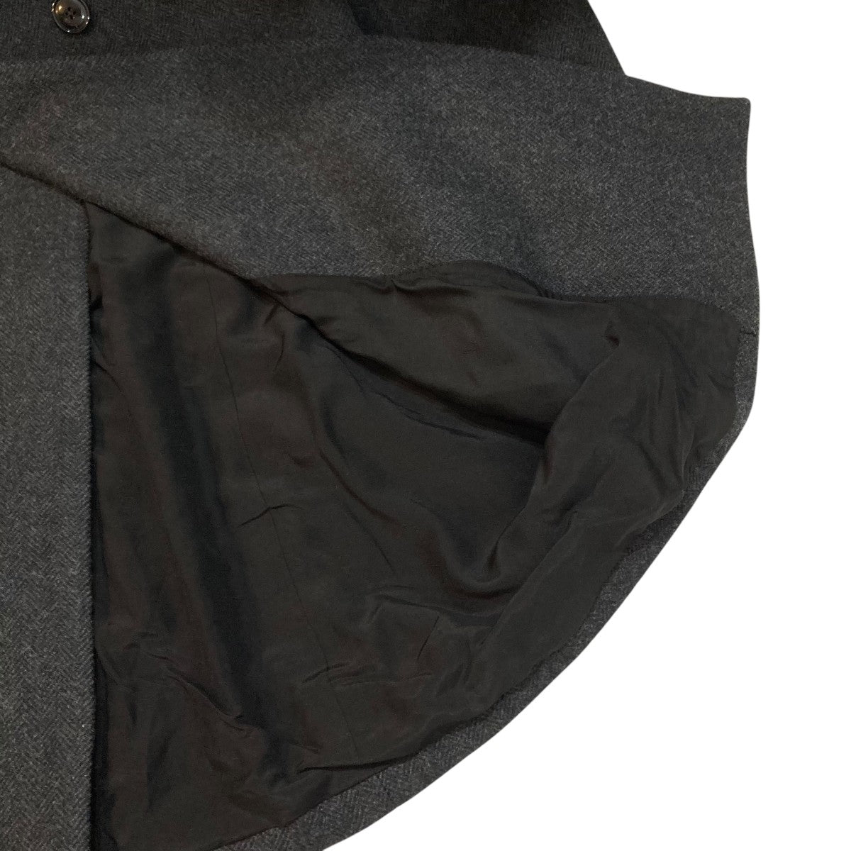 COMOLI(コモリ) ウールヘリンボーン ダブルチェスターコート Y03