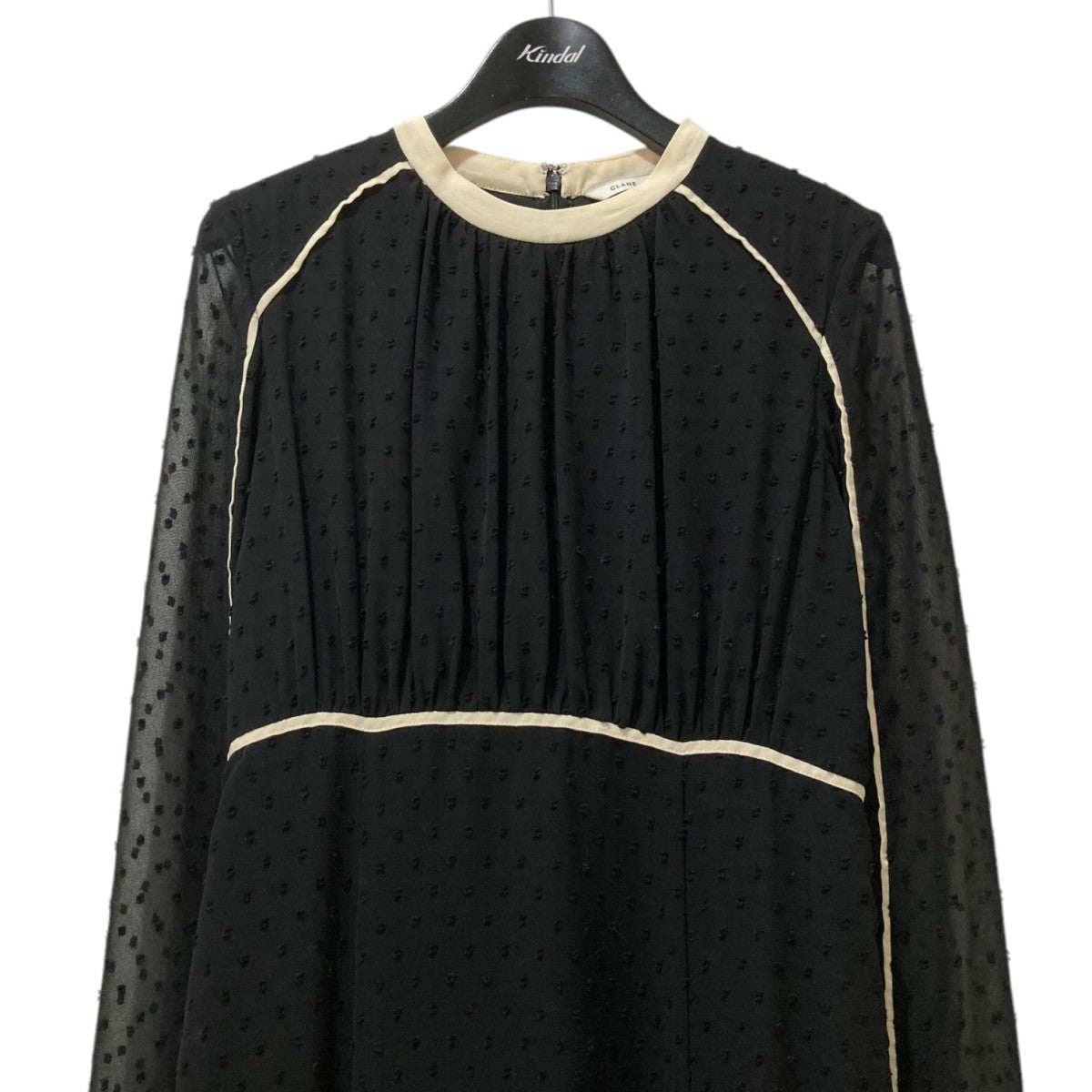 CLANE(クラネ) DOT CUT JAQUARD ONE PIECE ドットジャガードワンピース