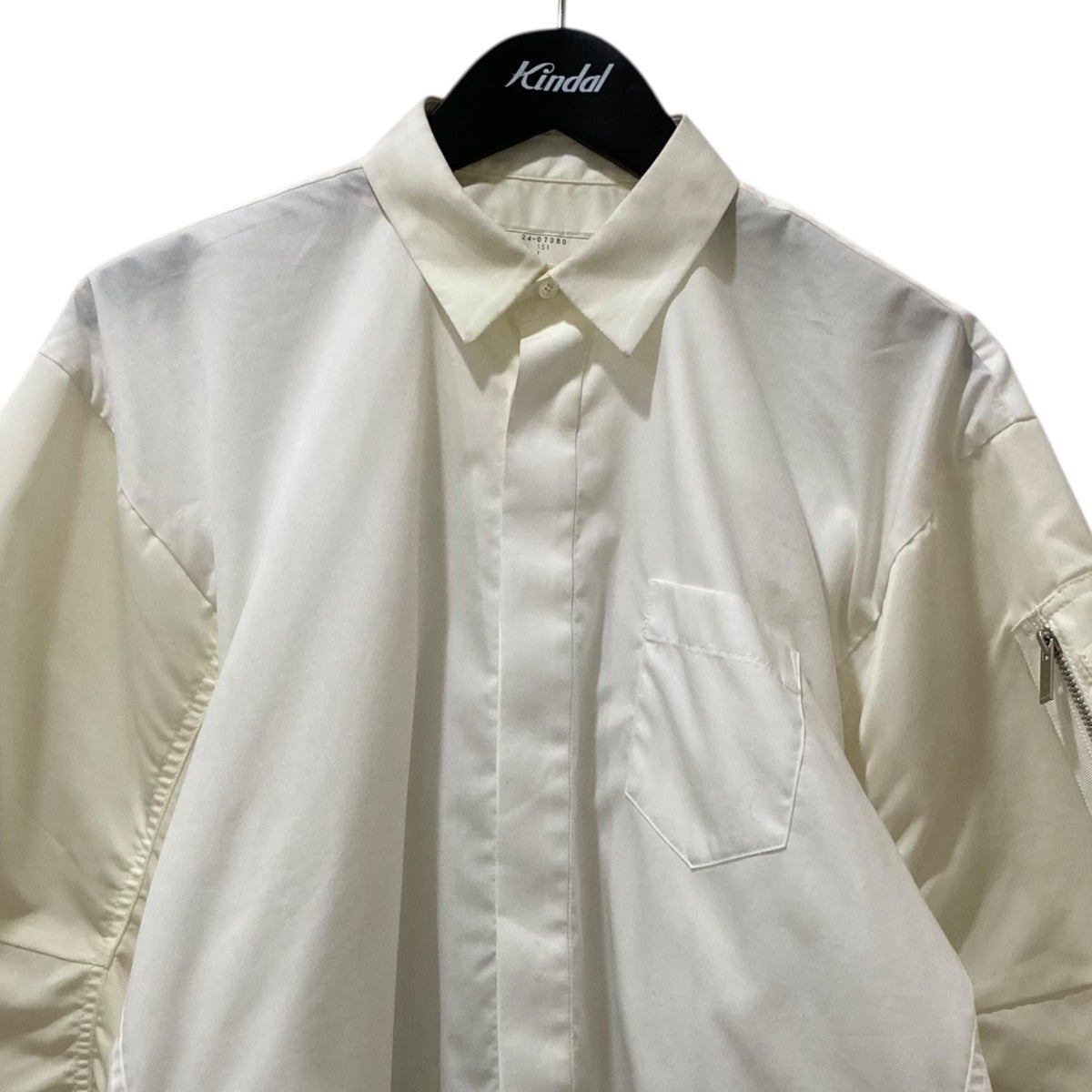 sacai(サカイ) Cotton Poplin x Nylon Twill Shirt ナイロン