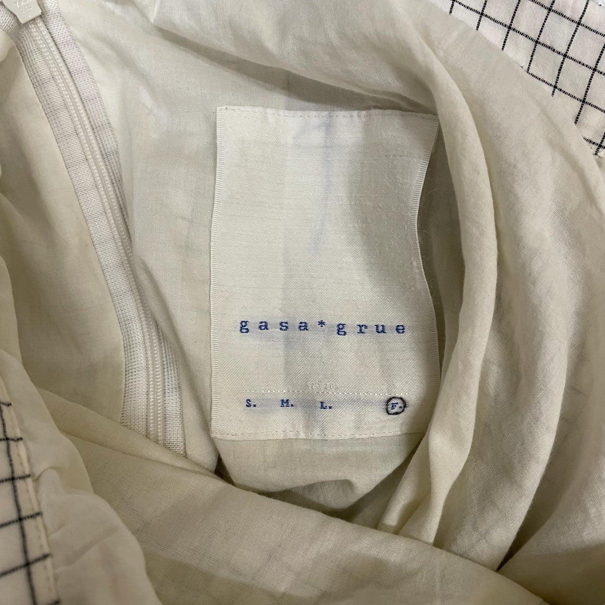 GASA*(ガサ) セットアップブラウス ホワイト×ブラック サイズ F