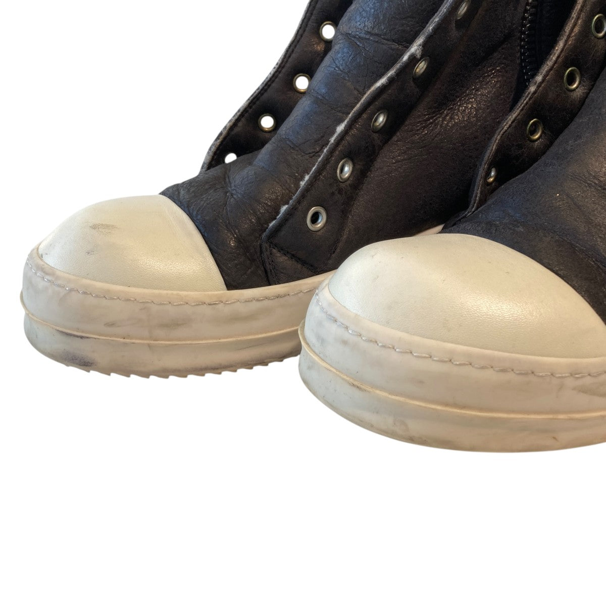 RICK OWENS(リックオウエンス) ムートンレザー ラモーンズハイカット 