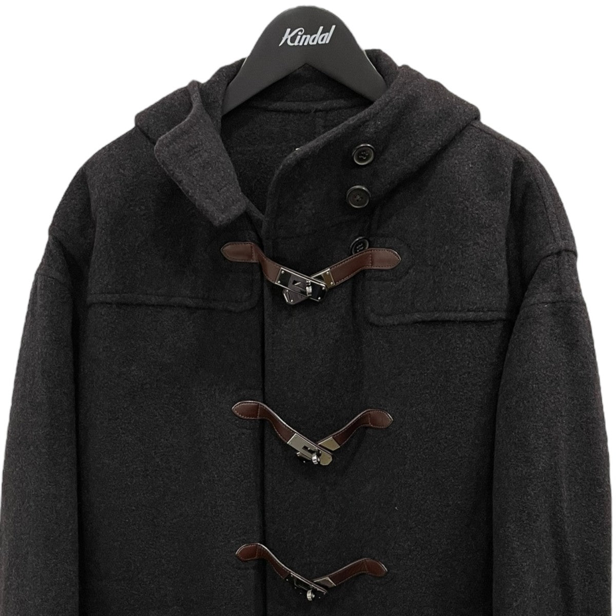 HERMÈS　エルメスケリー ダークグレー ダッフルコート　40サイズ re-her-lq-w-00019_6.jpg