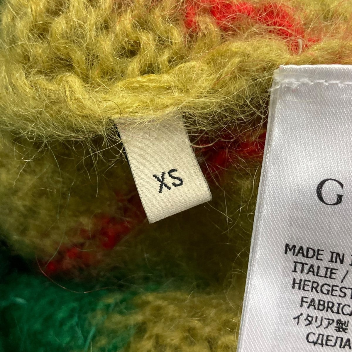 GUCCI(グッチ) アーガイルパターンスパンコールニットワンピース