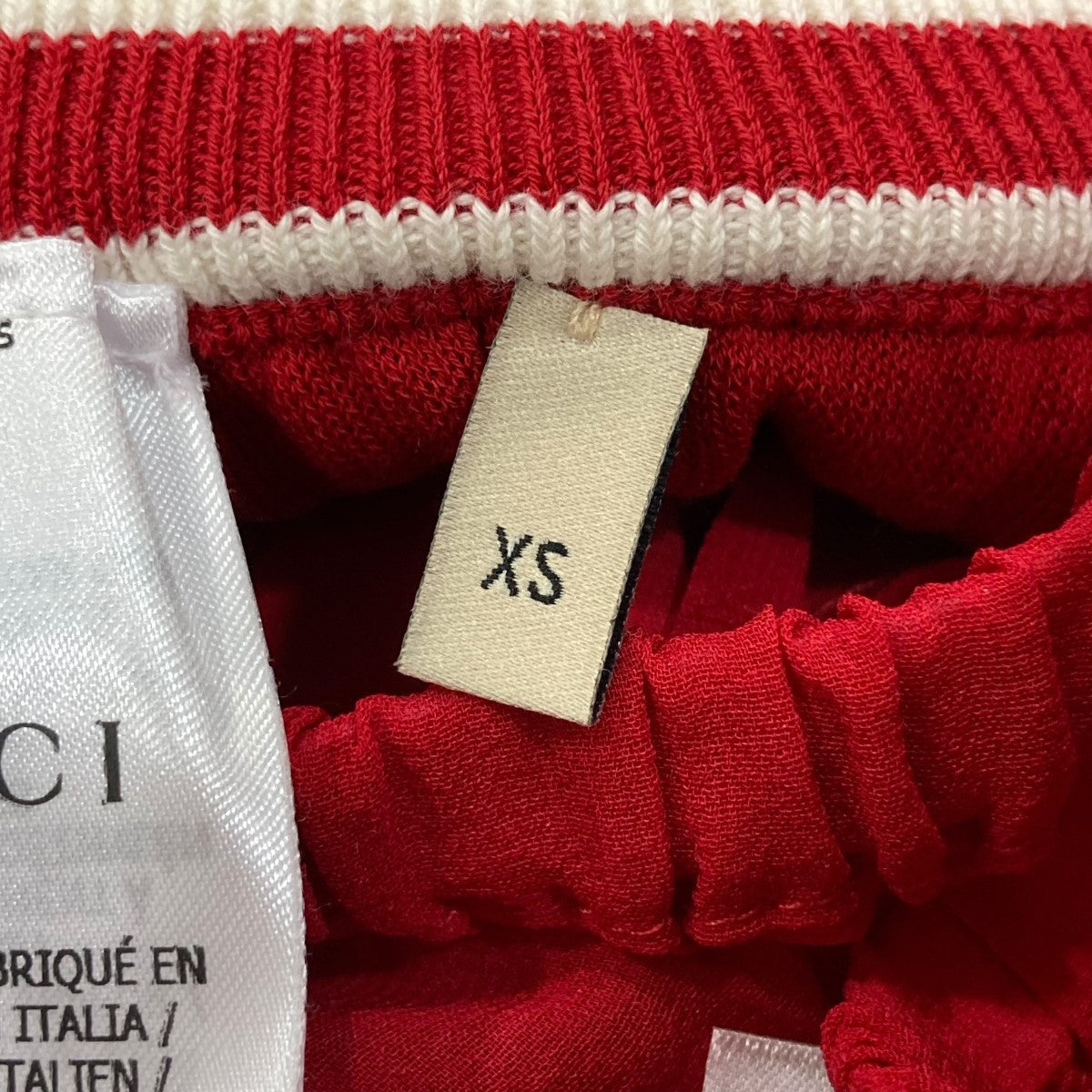 プラダ　編み上げウールパンツ　ストレート コルセット　GUCCI CHANEL グッチ GUCCI スカーフ バンダナ ストール ブラック レディース