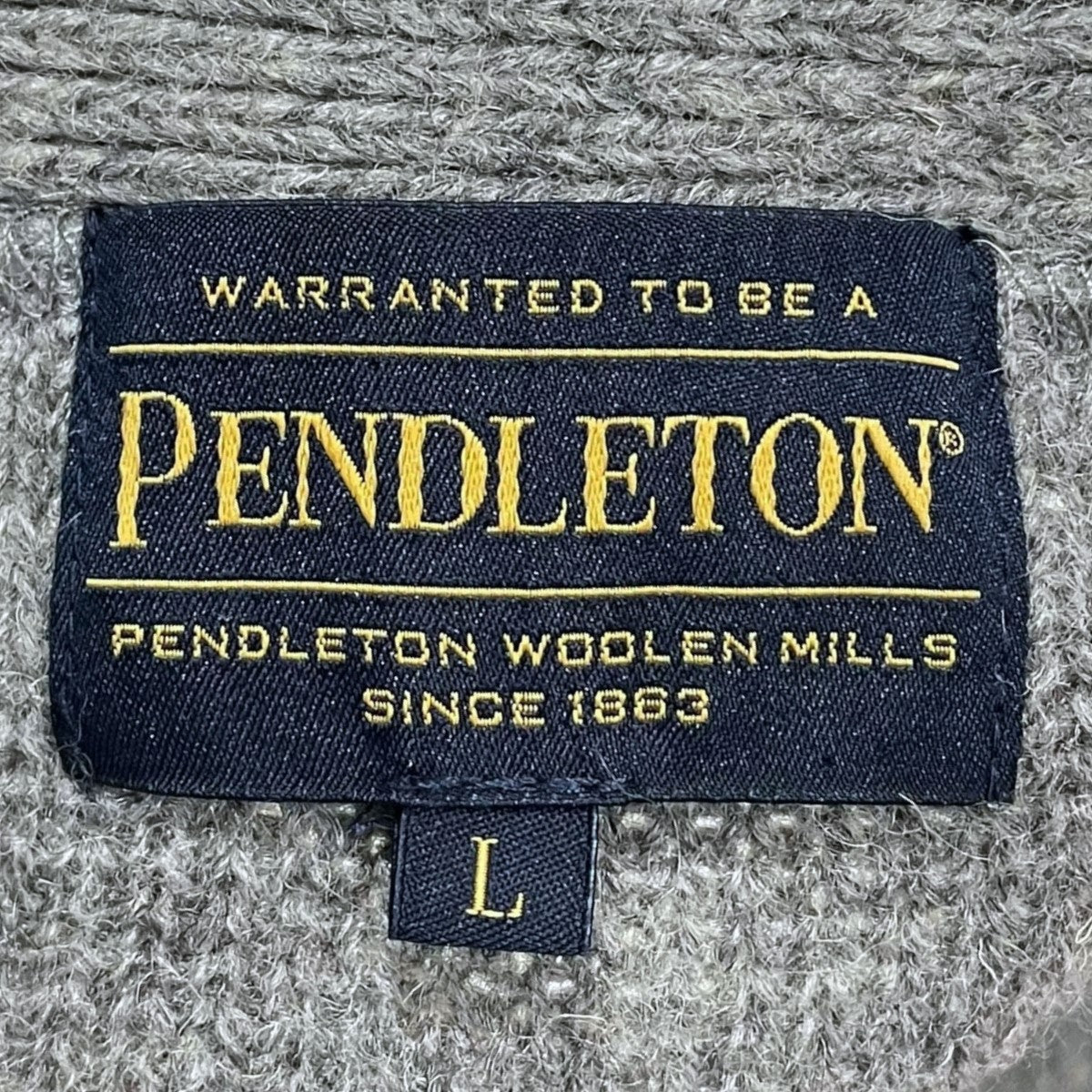 PENDLETON(ペンドルトン) ショールニットカーディガン No Collar