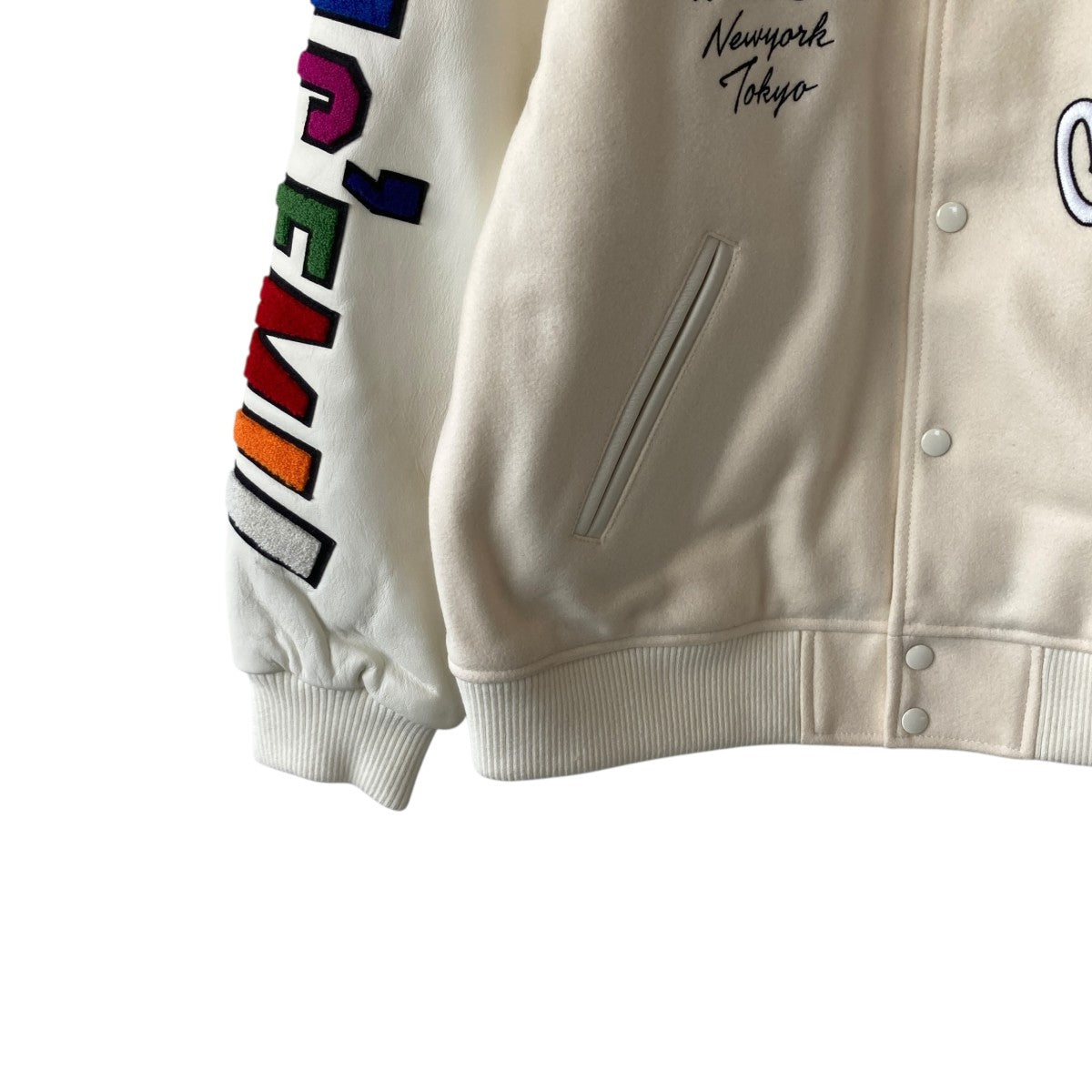 Supreme×WTAPS 21AWVarsity Jacketスタジャン ホワイト サイズ XL