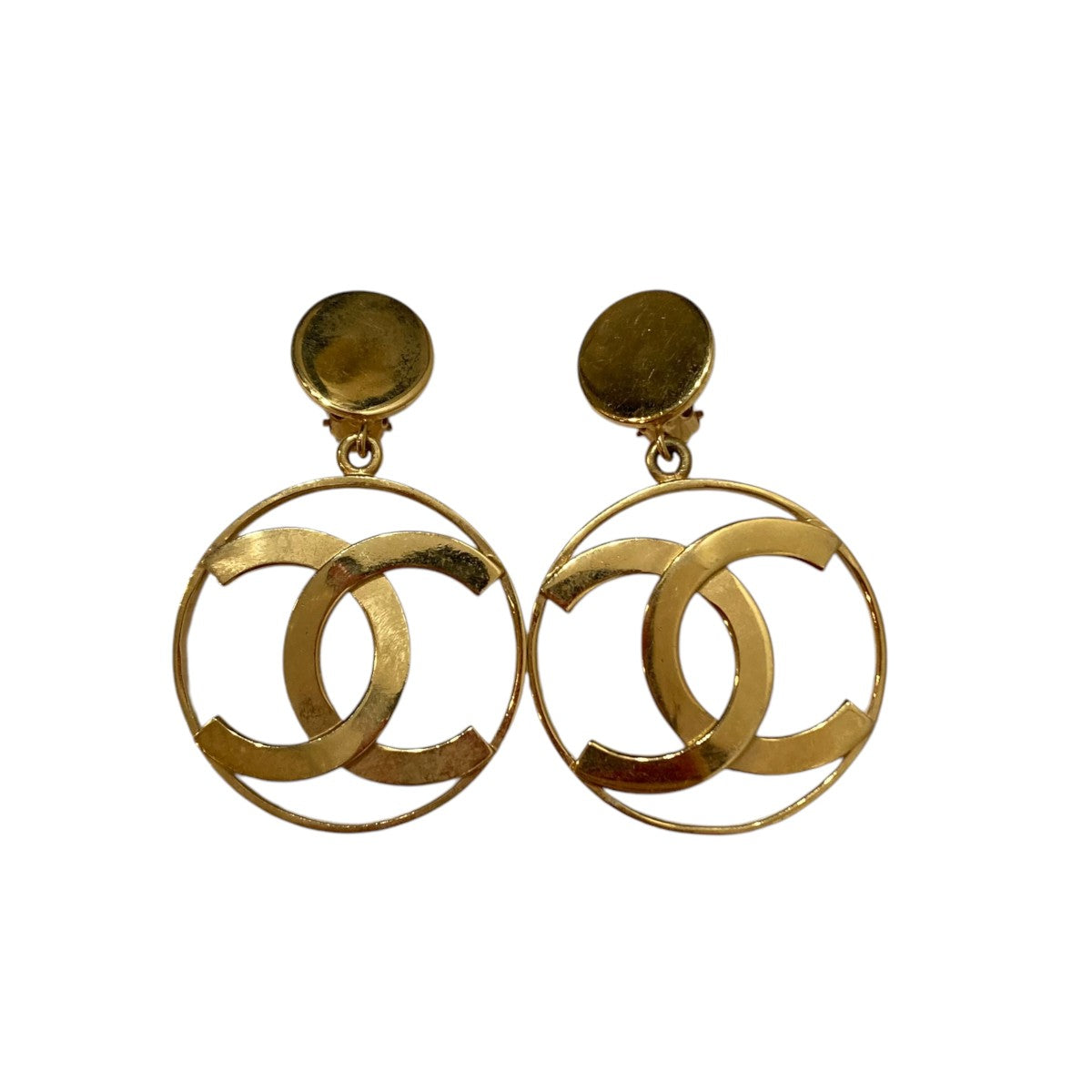 CHANEL ゴールドGP サークルココマークイヤリング 古着・中古-2枚目のアイテム画像