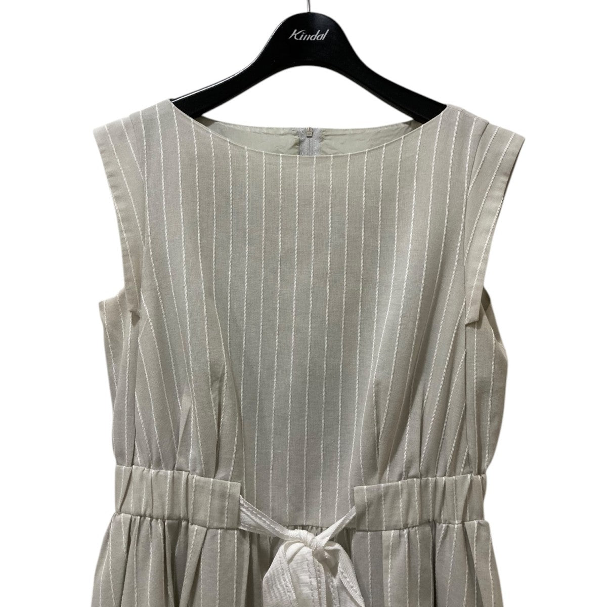 【美品】フォクシー サマーニット ワンピース ノースリーブ フレア ブラウン フォクシーニューヨーク Dress Elegant Stitch 39925 ワンピース