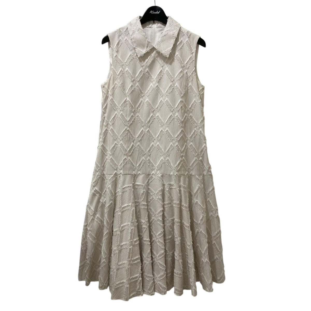 Libre Dressストライプノースリーブワンピース42778