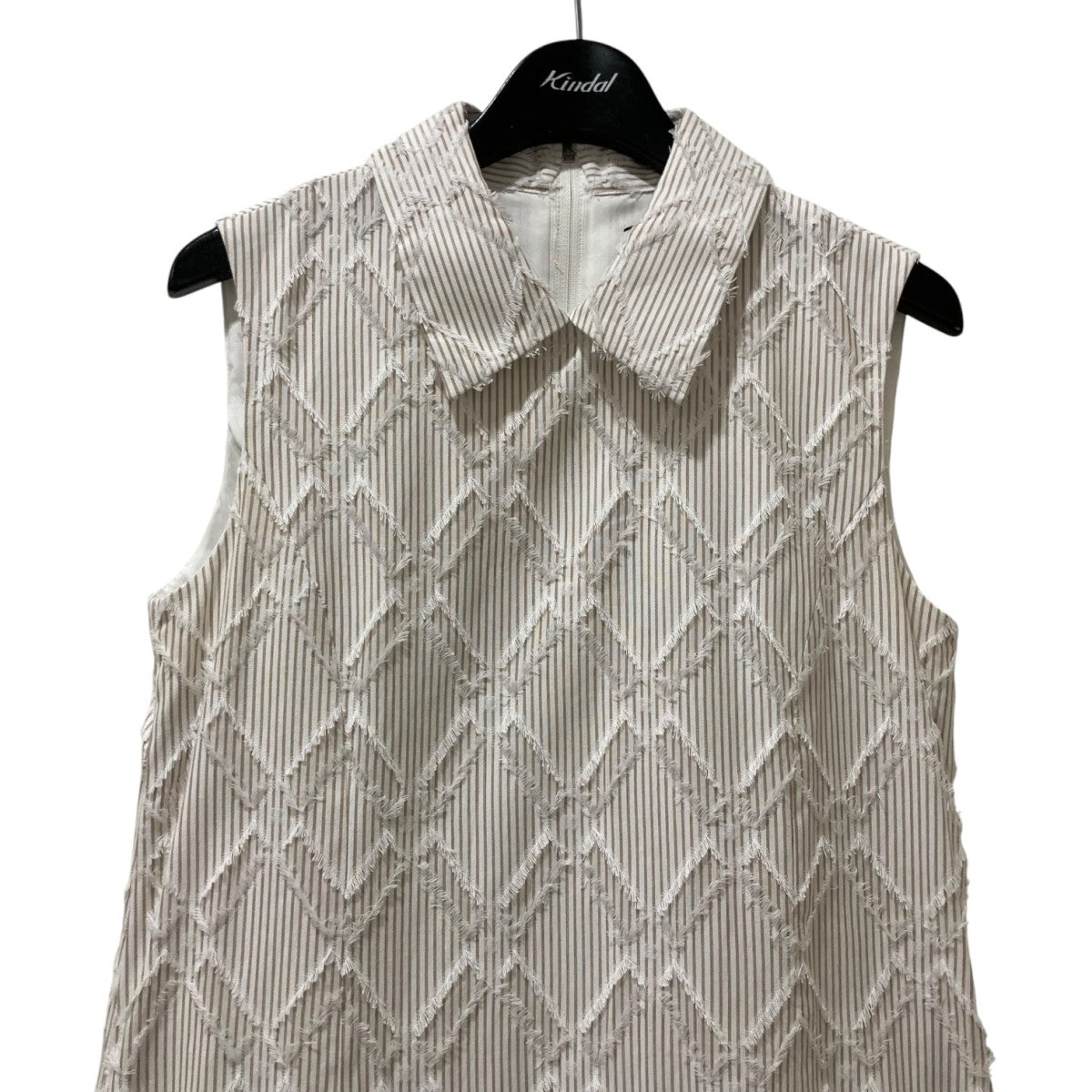 Libre Dressストライプノースリーブワンピース42778