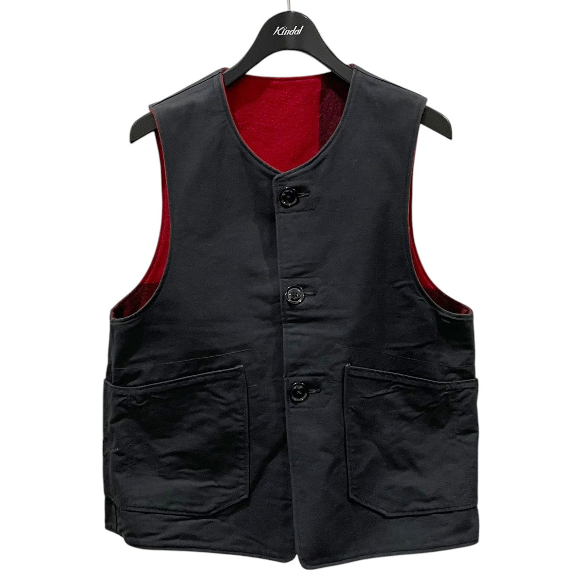 Engineered Garments×WOOLRICH リバーシブルベスト レッド