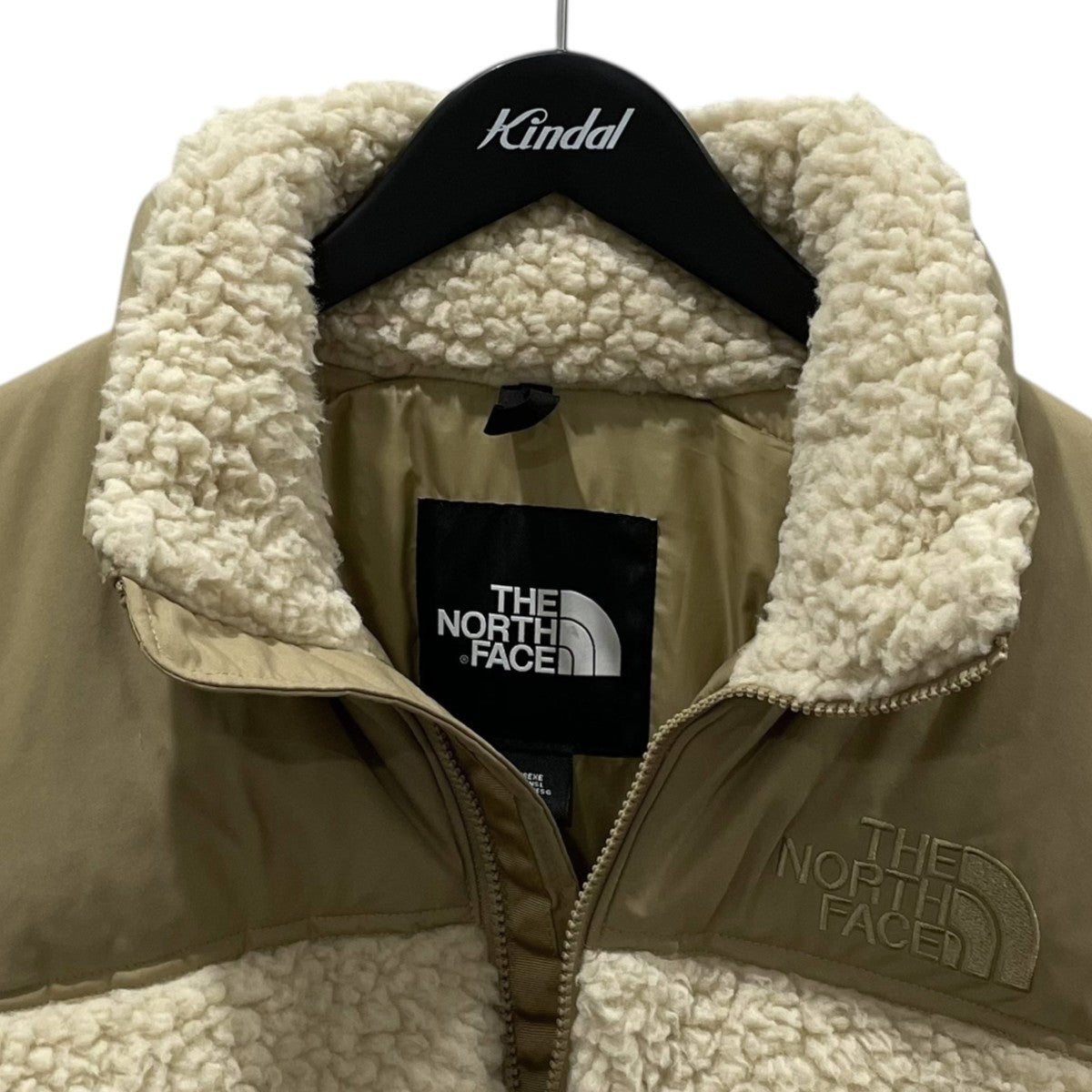 21AW フリース切替ダウンジャケット Sherpa Nuptse Jacket シェルパヌプシジャケット NF0A5A84