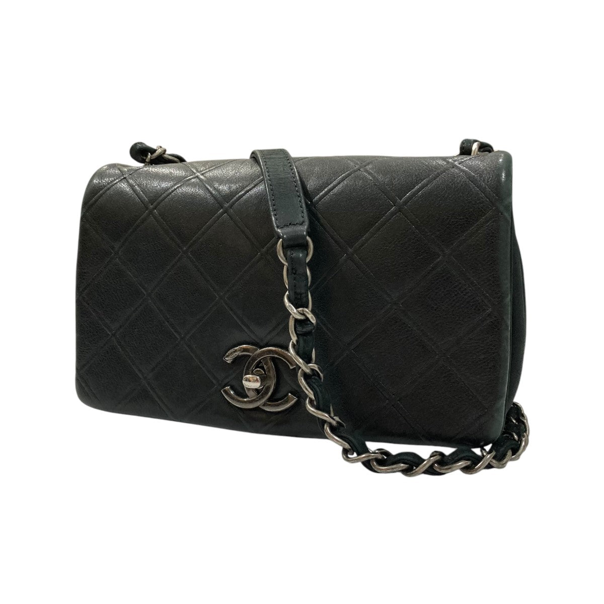 シャネル コスモスライン シングルフラップ チェーンショルダーバッグ ブラック CHANEL(シャネル) コスモスラインチェーンショルダーバッグ ブラック