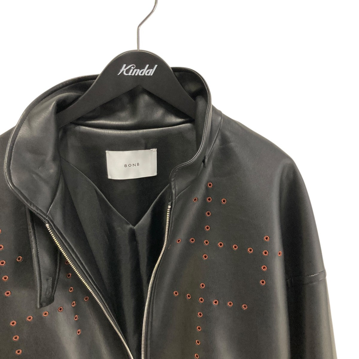 8ON8(エイトオンエイト) 24AWEmbroidered Eco Leather Jacketフェイク