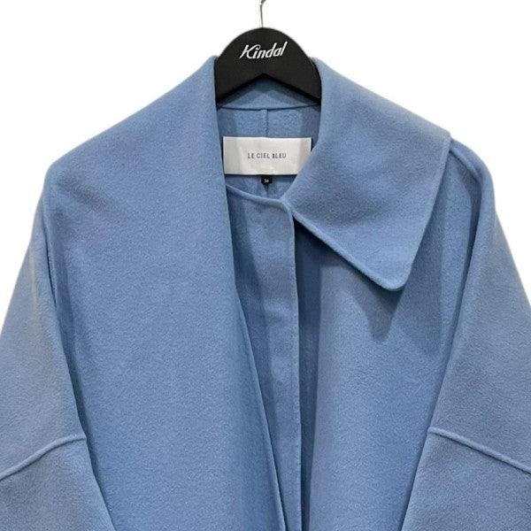 LE CIEL BLEU Double Faced Cape COAT ブルー LE CIEL BLEU（ルシェルブルー）の「Double Faced Cape COAT
