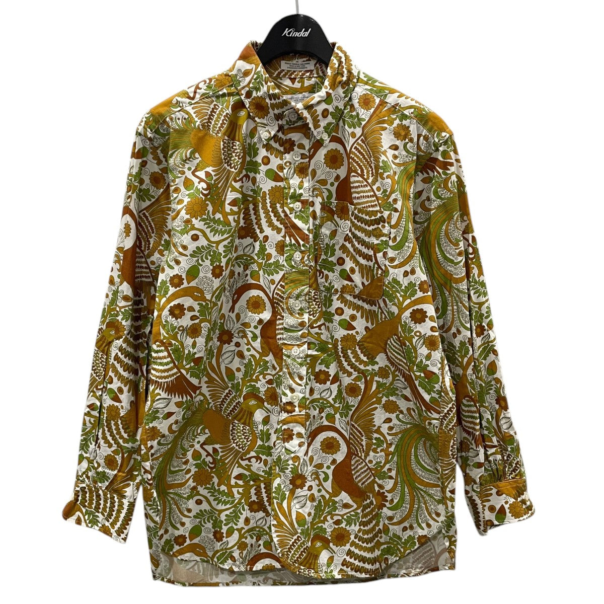 フラワープリント ボタンダウンシャツ