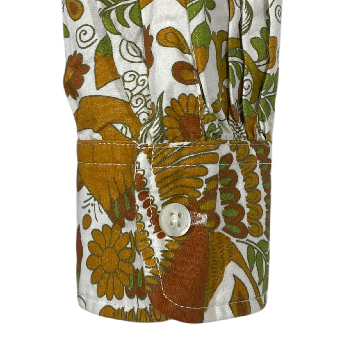 フラワープリント ボタンダウンシャツ