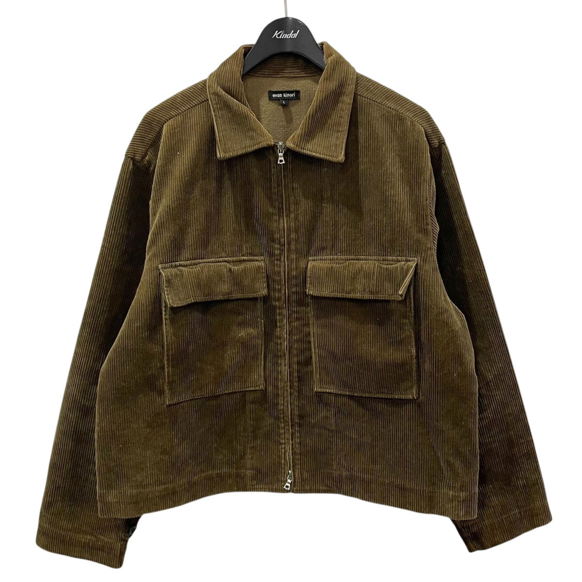 evan kinori ウールジャケット Mサイズ ダークオリーブ エバンキノリ 8004001443783_1.jpg?v=