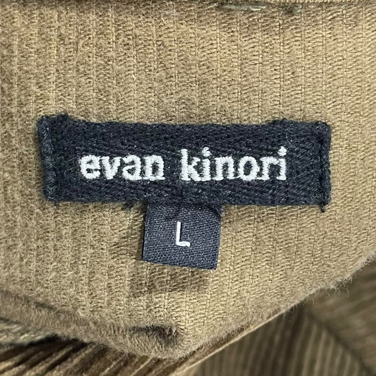 evan kinori(エヴァンキノリ) ジップアップコーデュロイ